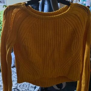 Orange sweater crop top:)